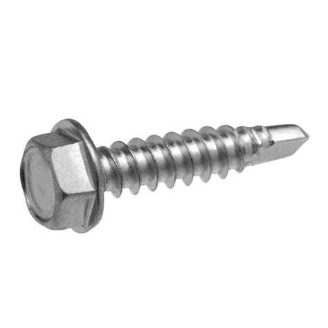 14 zinc plated indented hex flange head sheet metal screw|stainless steel head screws.